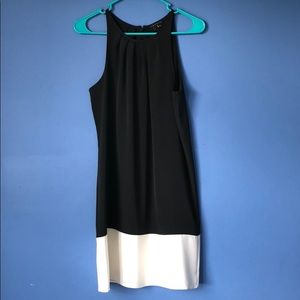 Theory sleeveless dress black & white